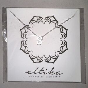 Ettika initial necklace silver